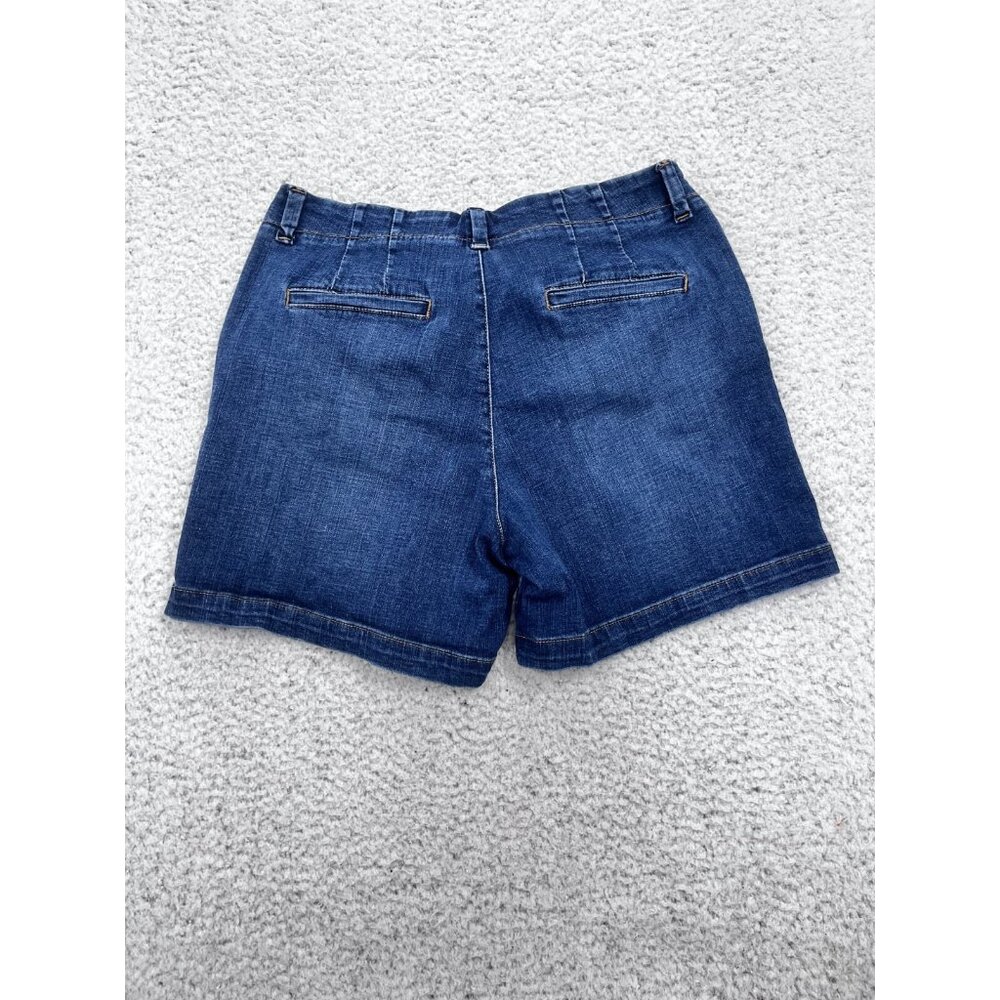 Women's Lee Dark Wash Straight Fit Denim Chino Shorts Size 12 - Picture 8 of 9